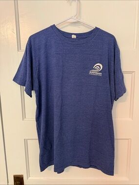 Anvil Blue Short Sleeve Tee with White Surfrider Logo